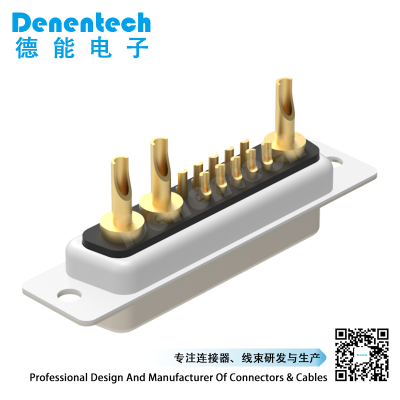 Denentech Factory direct sales 13W3 high power DB connector female pcb power connector solder d-sub connector